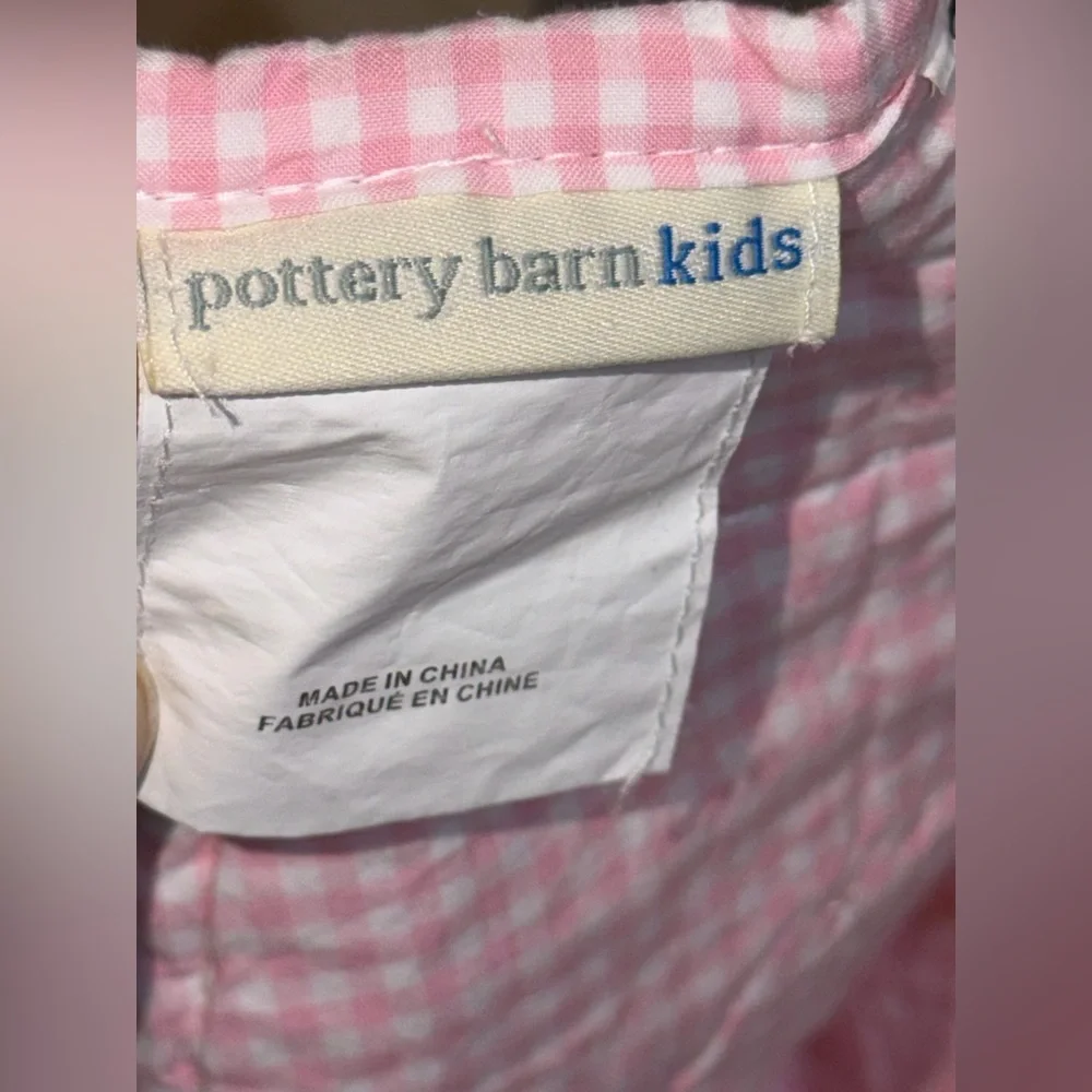 Pottery Barn Kids Gray and Pink Animal Stack Quilt